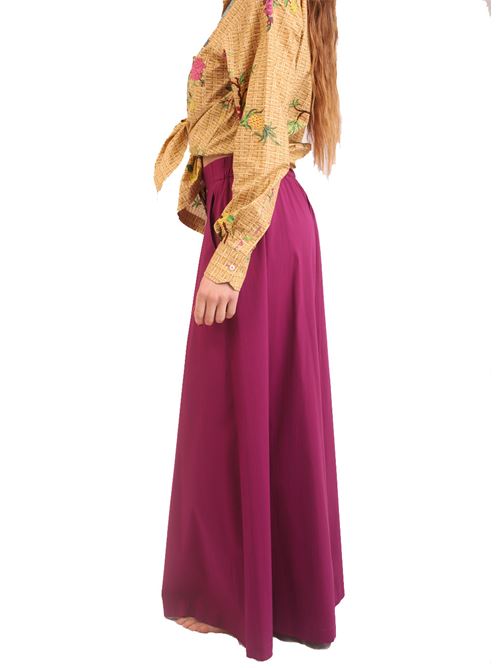 Wine-colored palazzo pants Laboratorio Capri | P25M886MJVINO